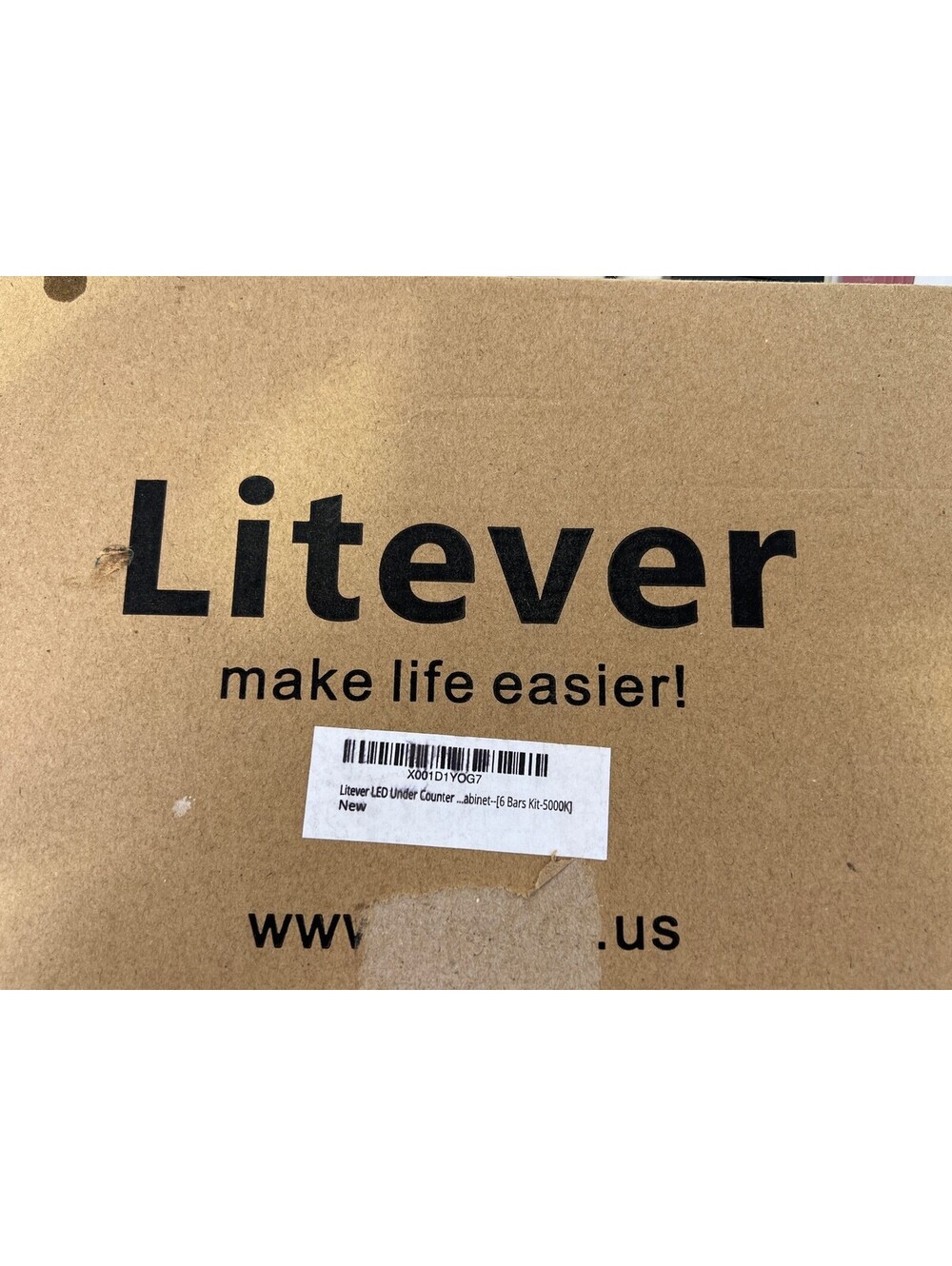 Litever 6 Pack Linear Cabinet LED Light Kit 31W 3000K/5000K CRI>80